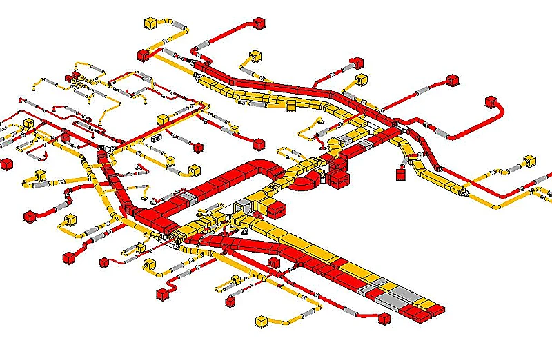 Ansicht eines Lüftungssystems Trimble Nova